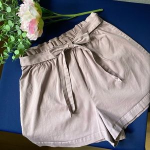 Mauve Paper bag Shorts